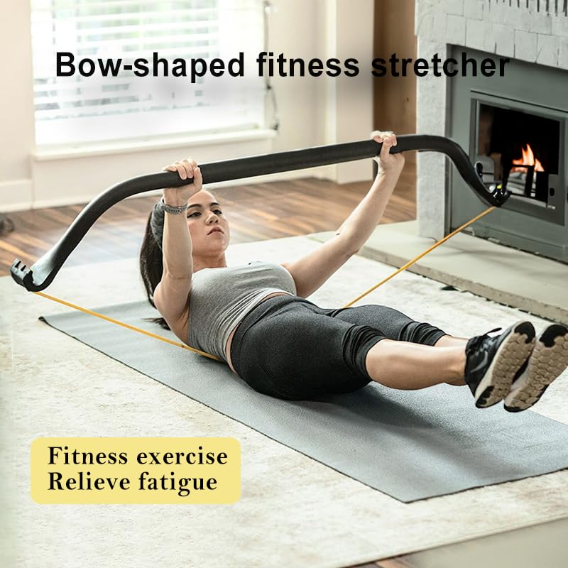 Workout Bow, Multifunctional Fitness Bow Can Exercise Your Body Anytime, Anywhere. Bow Exercise Portable Gym for Full Body Workout at Home, Office, Travel and Outdoors