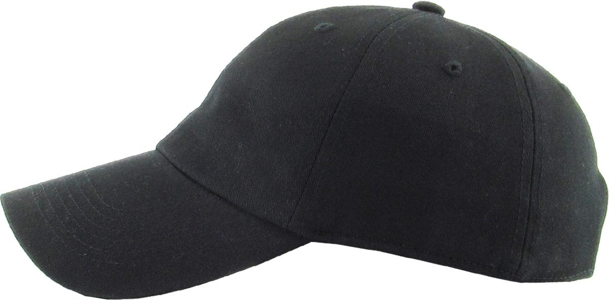 KBETHOS Classic Cotton Dad Hat Bundle Adjustable Unconstructed Plain Cap (One Size, Black (12 Pack))