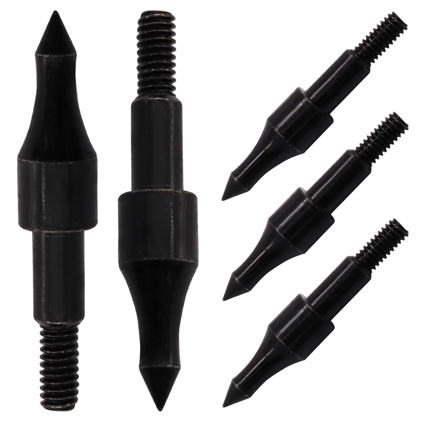 LifCratms 12 Pcs 100 Grains Archery Field Points, Practice Arrow Tip for 5/16 Inch Arrows, Field Tip for Recurve, Compound Bow Crossbow (Black)