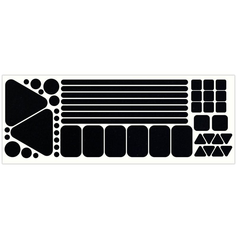LiteMark Reflective Sticker Pack – Bicycle, Motorcycle & Helmet Reflectors for Safety & Night Visibility (Black, Pack of 51 Pcs)