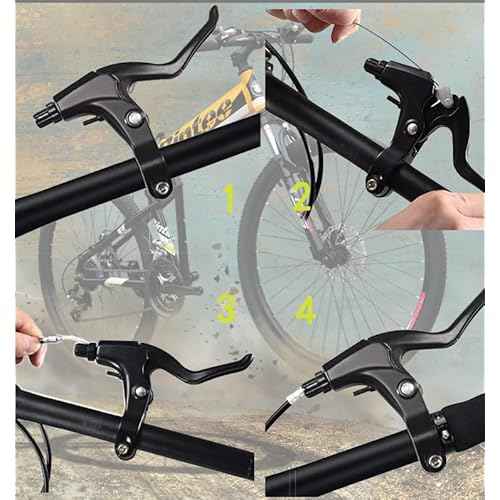 Generic A Pair Bicycle Brake Lever Bike Brake Handle Bike Brake Levers of Universal Aluminum Alloy Bike Cycling Equipment Accessory for Mountain Road Folding Mountain Kids Bike 2.2cm Diameter (Black)