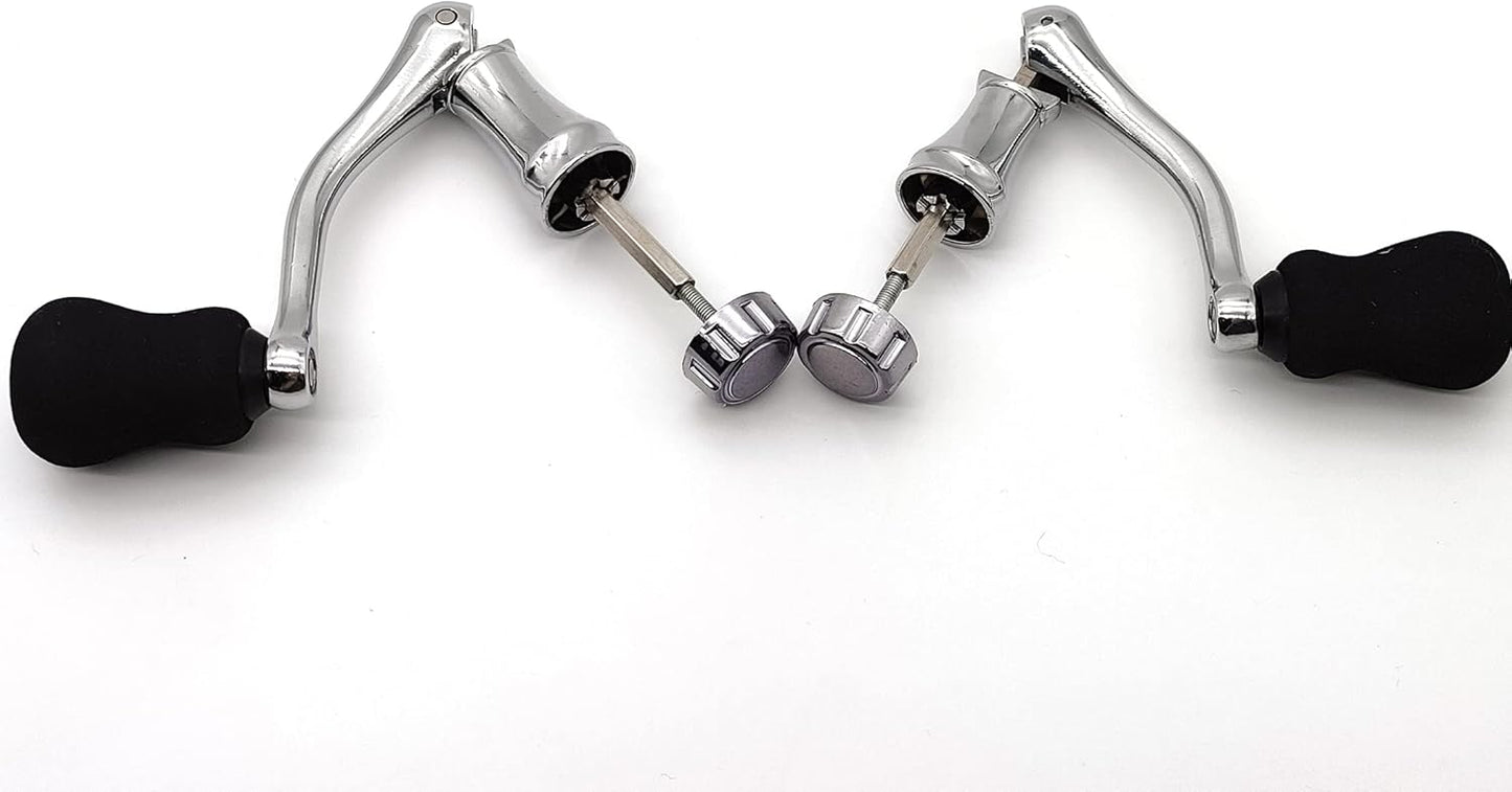 Fishing Spinning Reel Handle Replacement - All-Metal EVA Grip | 2 Pack, Large/X-Large