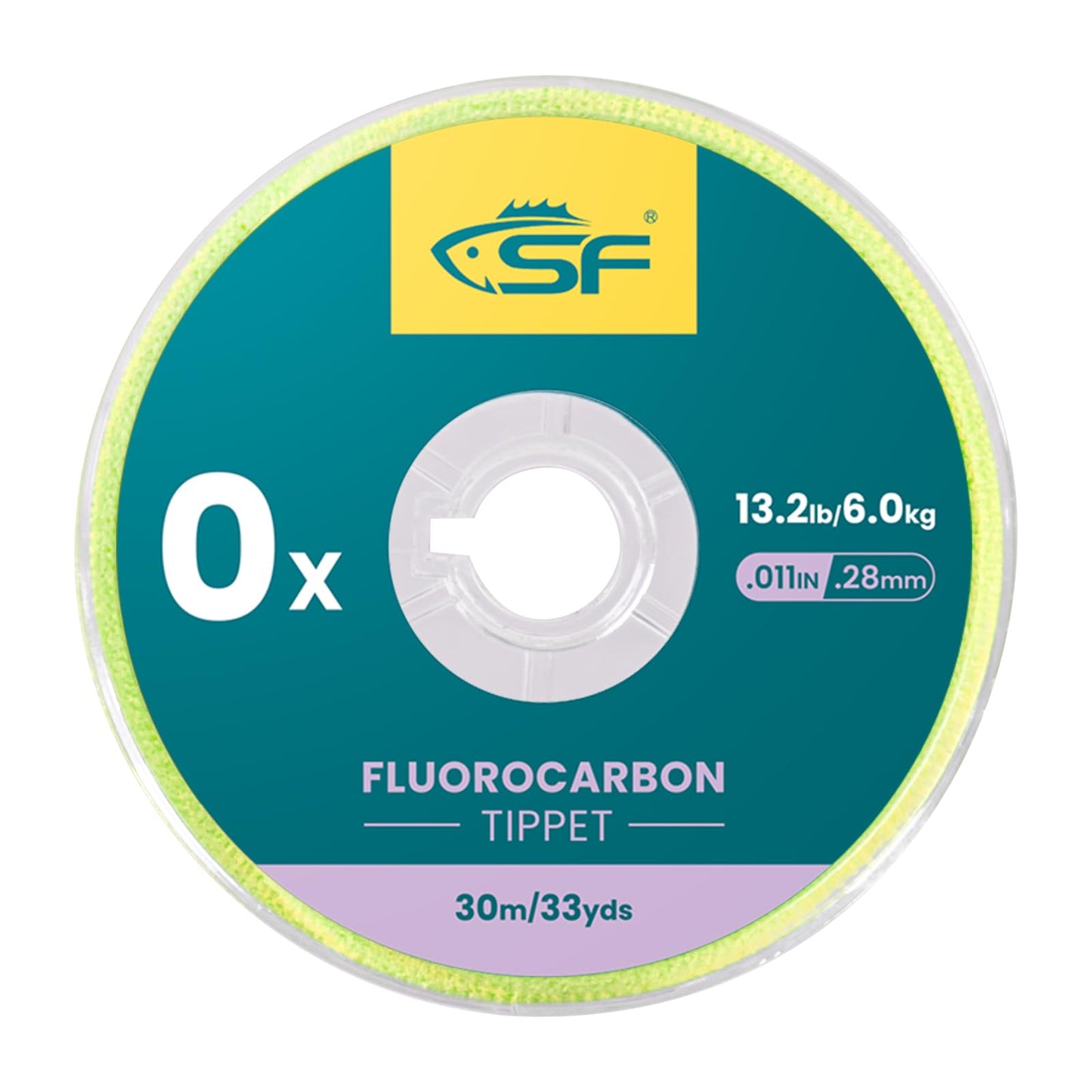 SF Clear Fluorocarbon Fly Fishing Tippet & Leader Line 30M 0X 1 Pack