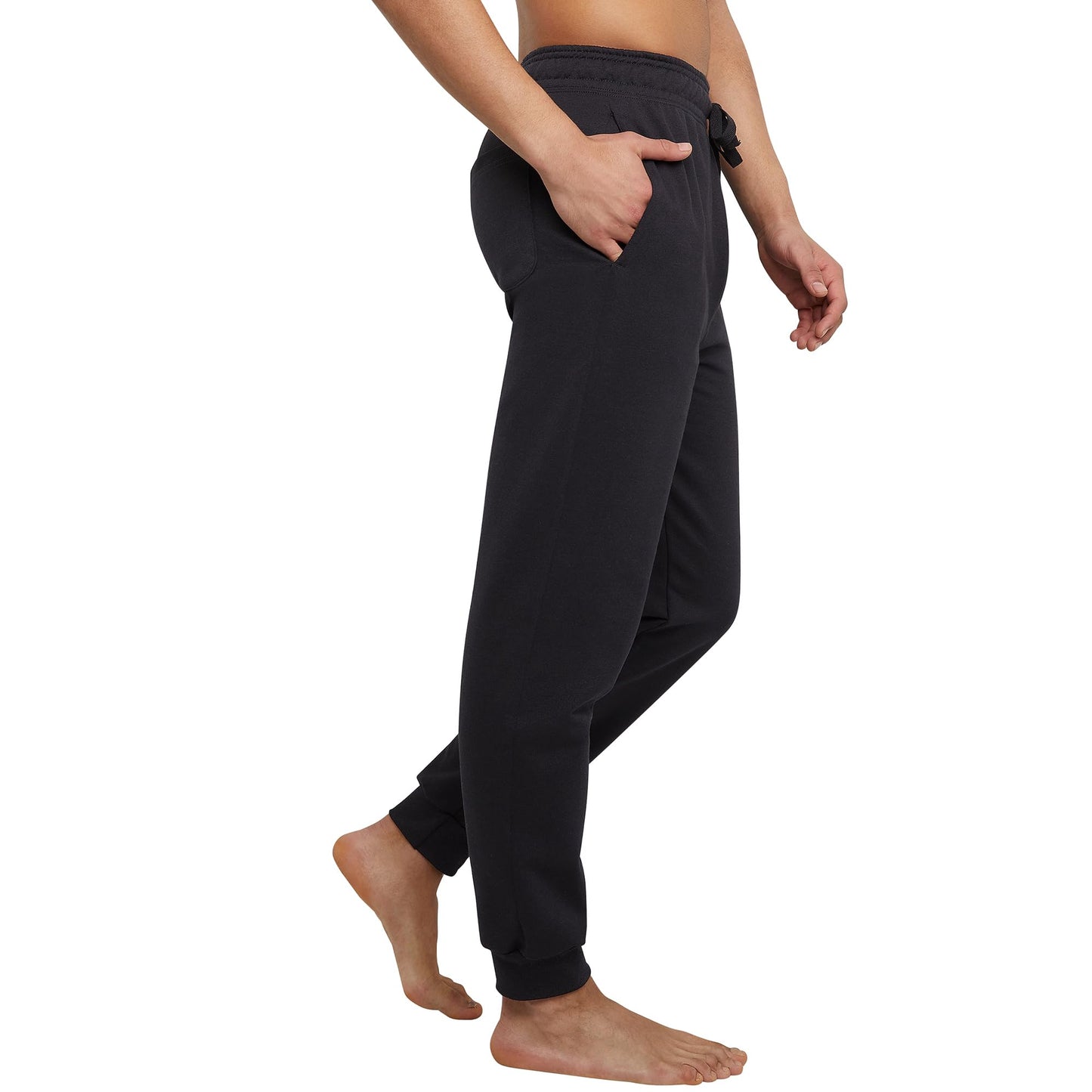 Hanes Men's Jogger Sweatpant with Pockets, Black, 2X Large