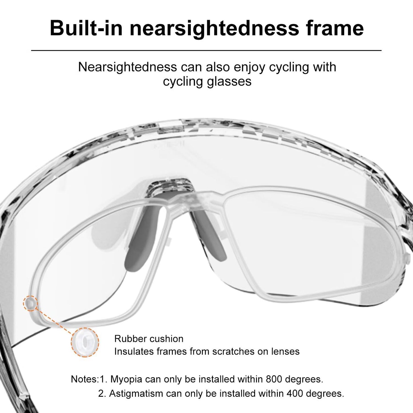 INBIKE Cycling Glasses with Photochromic and Anti-Fog Light Sensitive Bike Sunglasses for Men Women Cycling