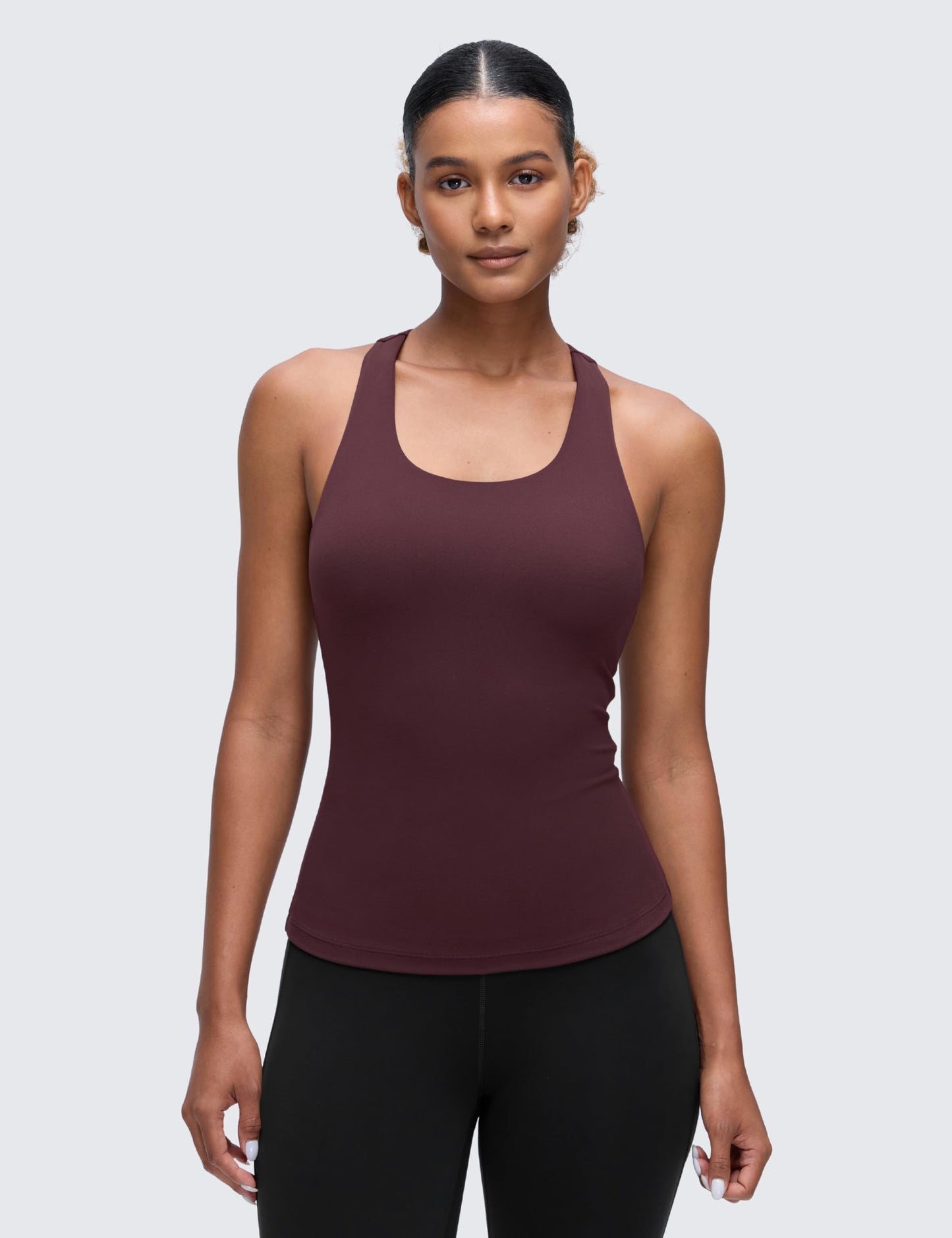 CRZ YOGA Butterluxe Racerback Tank Tops Ripe Plum Small