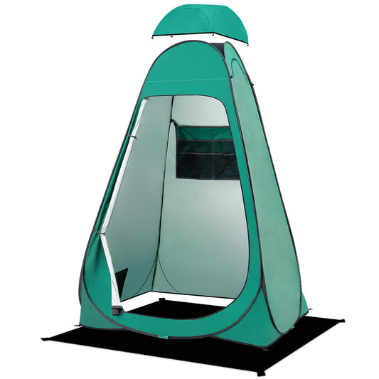 BRIAN & DANY Pop Up Shower Tent, Portable Changing Tent with Rain Shelter & Windows, Privacy Camping Tent for Hiking Beach, UPF 50+ & Waterproof, 47.2" x 47.2" x 74.8", Green