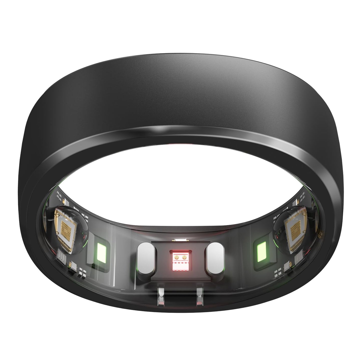 RingConn Smart Ring, No App Subscription, Size First with Sizing Kit, 7-Day Battery Life Activity & Sleep Tracker/Stress/Heart Rate Monitor, Waterproof Compatible with iOS & Android(Black, Size 14)