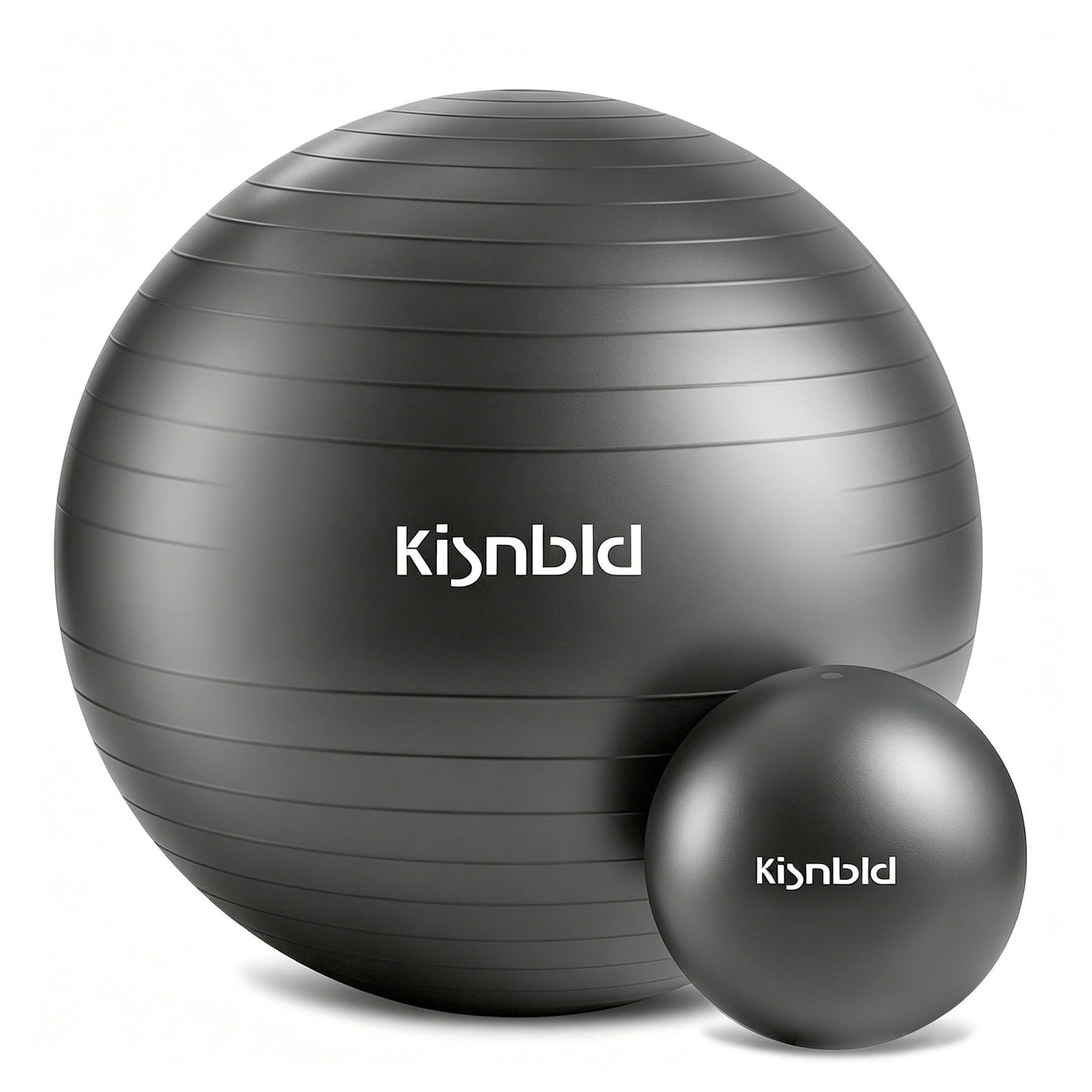 kisnbld Exercise Ball, Extra Thick Yoga Ball for Workout Pregnancy Stability, 4 Sizes Anti-Burst Balance Ball with Foot Pump - Heavy Duty Fitness Ball Chair for Office, Home & Gym
