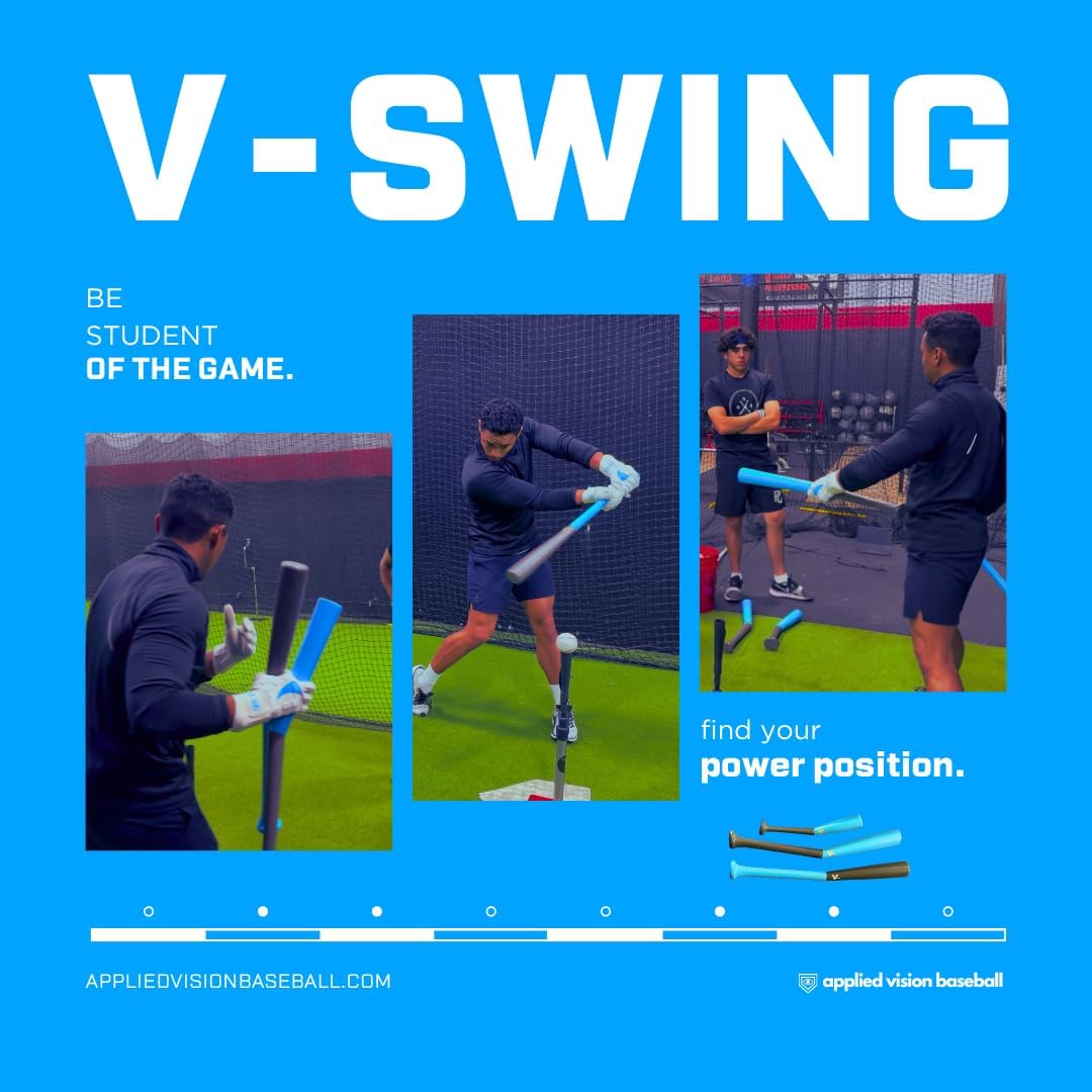 Baseball & Softball Swing Trainer - Applied Vision Sports V-Swing Batting Aid for Improved Performance