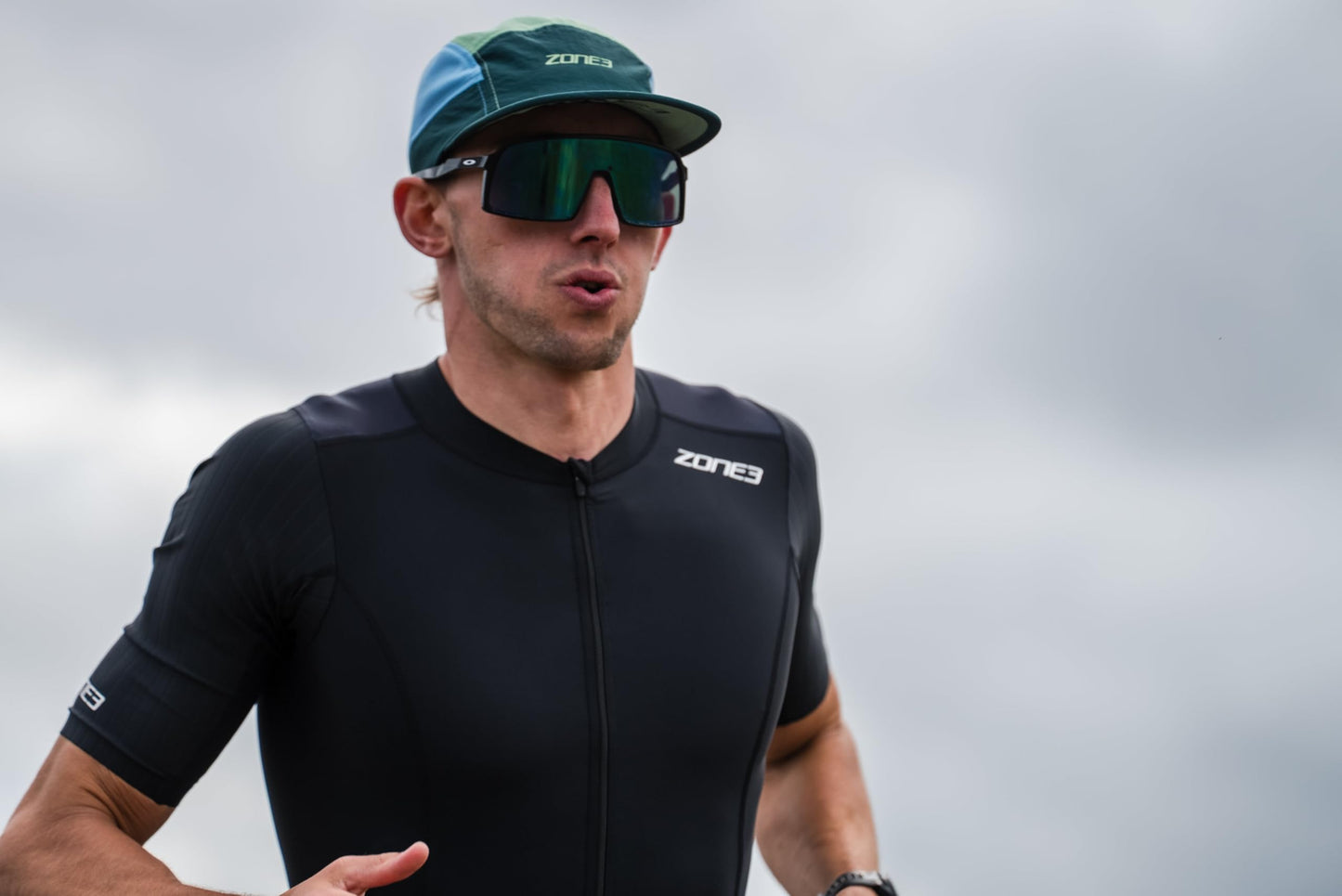 ZONE3 Men's Activate+ Short Sleeve Tri Suit – Performance One-Piece for Triathlon Training & Racing