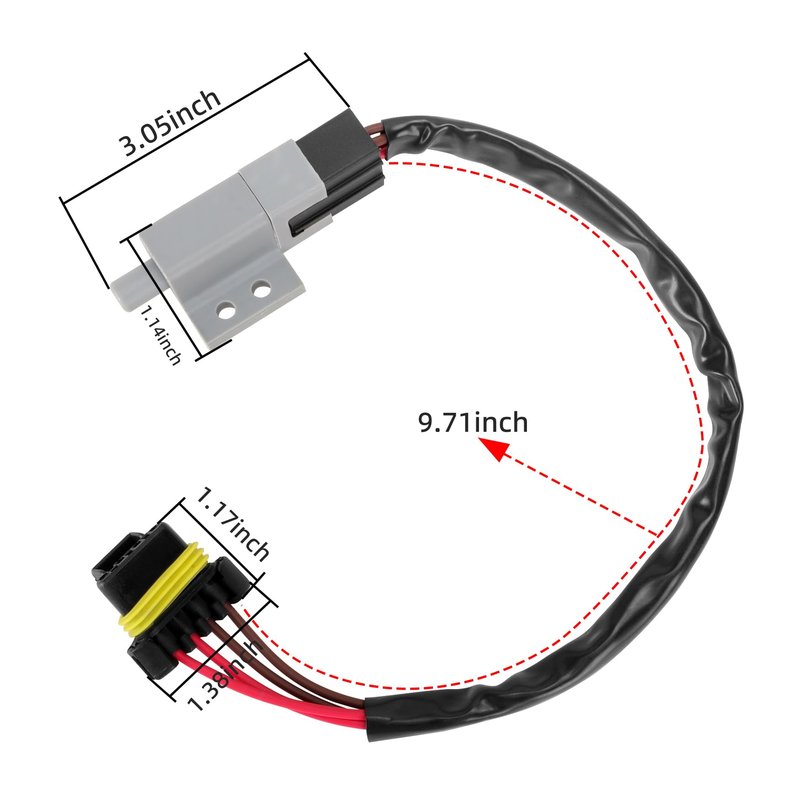 Roykaw Golf Cart Brake and Accelerator Pedal Switch with Jumper Harness for EZGO RXV 28-2/2/29 Electric and Gas Golf Cart, OEM #607605,615747,610668,612889,606711