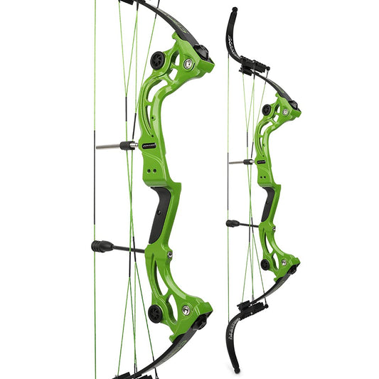 ZSHJGJR Recurve Bow American Hunting Bow 320FPS Draw Weight 40-55lbs Adjustable Compound Bow Right Hand for Archery Hunting Fishing Shooting (Green Bow only)