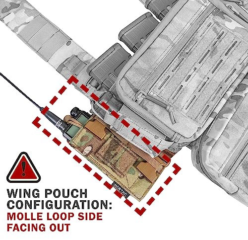 ACETAC S.O.P. Tactical Chest Rig with 5.56/7.62 Magazine Pouch Holder, Pistol Pouch, Wing Pouch, Molle Dangler Pouch