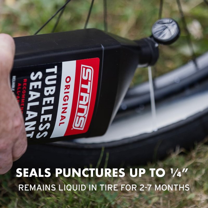 Stan's NoTubes Tire Sealant (1000ml), Long Lasting Flat Prevention, Ultra Fast Sealing, up to 1/4" punctures, Proactive Tire Repair, for Mountain, Road, Gravel, Cyclocross, and Commuter Bikes