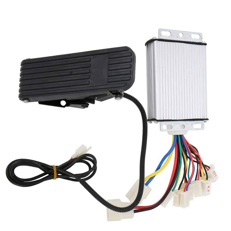 Keenso Controller Brush, 48V 1000W Brush Controller with Foot Pedal Kit for Electric Motorcycle, Tricycle, Scooter Maintenance Use