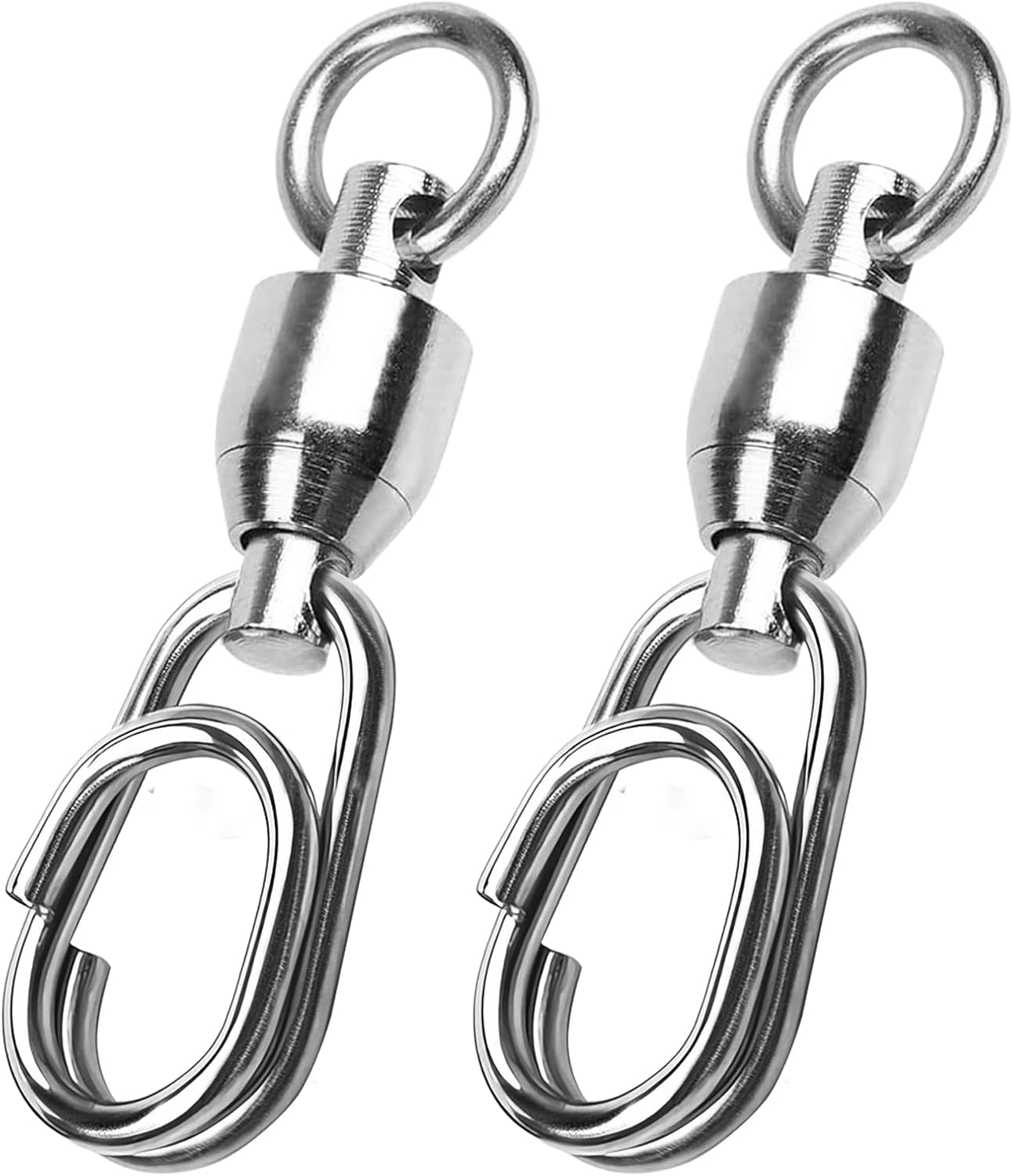 High Strength Snap Swivel Fishing Swivels - Stainless Steel Split Rings, 25pcs, 30lbs Capacity | Freshwater & Saltwater Use
