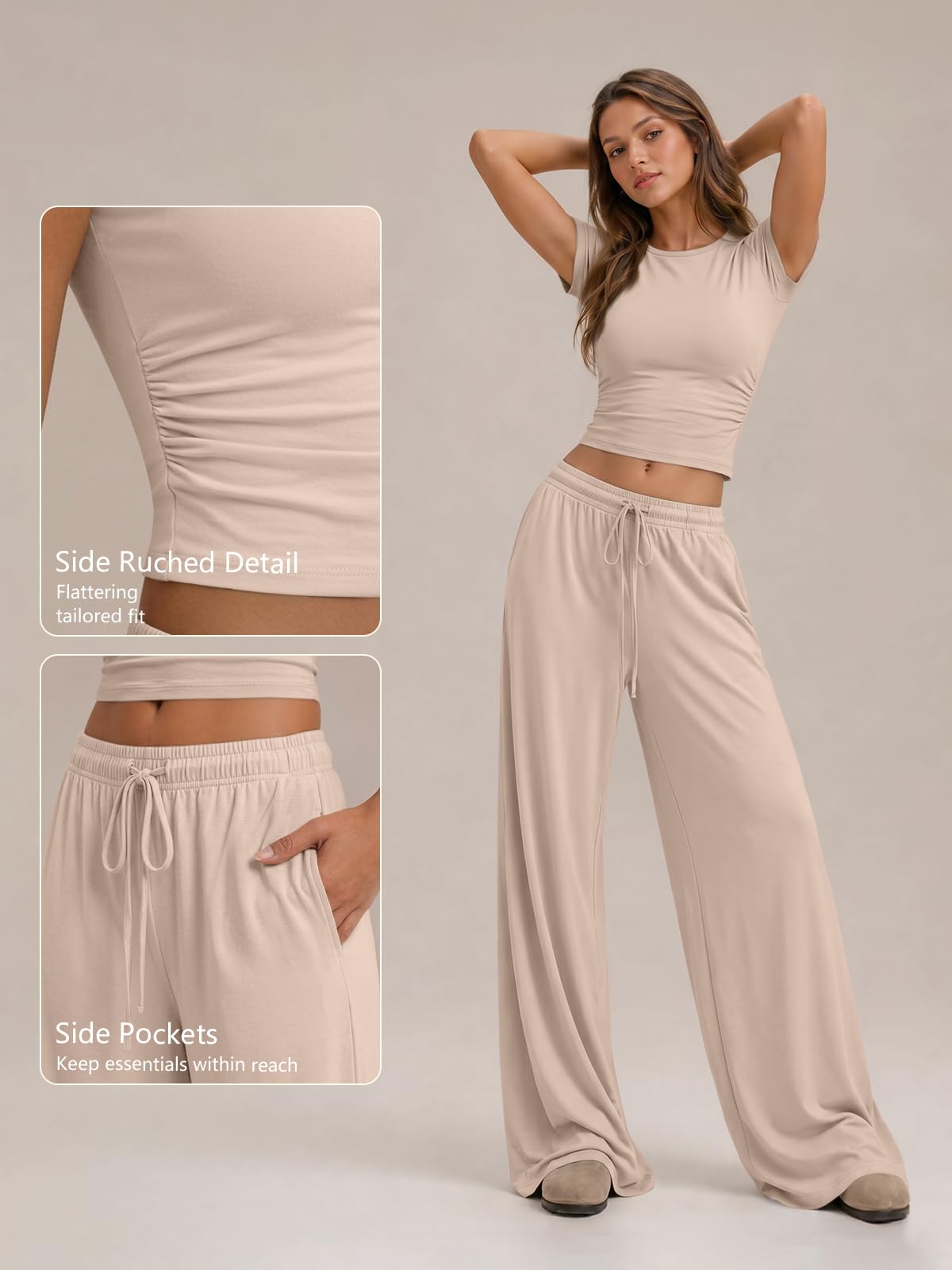 Trendy Queen Women's 2 Piece Matching Summer Lounge Set with Pockets