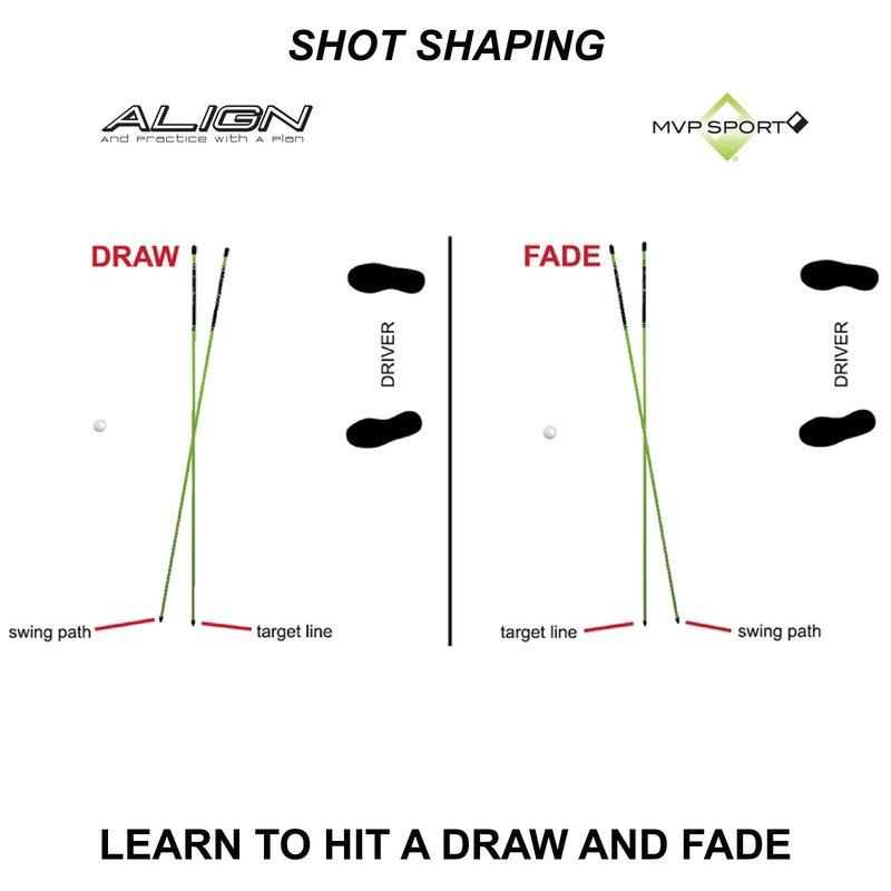 MVP Sport Golf Alignment Rods (MorodZ) Training Aid 2-Pack (White)