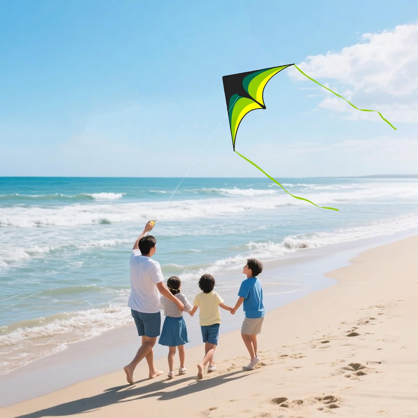 3 Pack Kite Set for Adults, Easy to Fly Beach Kites for Kids Ages 4-12