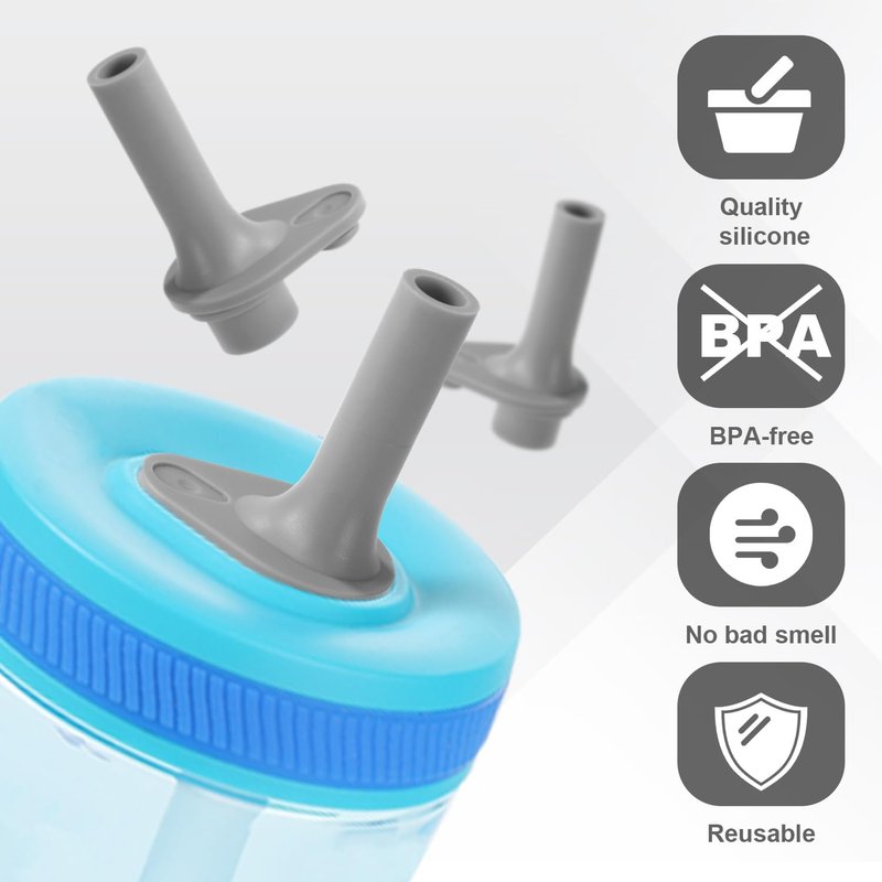 Goktvai 12pcs Replacement Bite Valve for Zak Designs Kelso 15oz, BPA-Free Silicone Mouthpiece with Cleaning Brush Compatible with Zak Reusable Straw Cup Accessories (Blue & Grey)