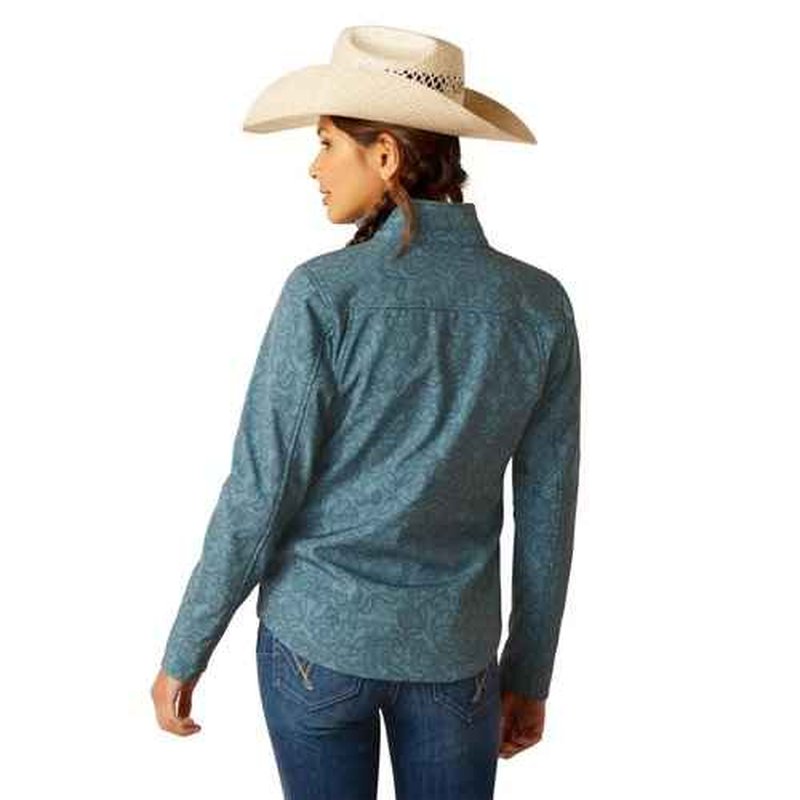 ARIAT Women's New Team Softshell Jacket, Zinc Bridle, X-Small
