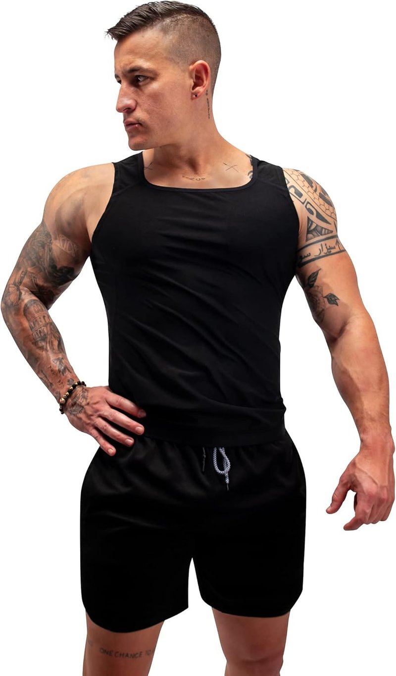 Men's Sauna Vest - Compression Sweat Enhancing Workout Tank Top | Waist Trainer for Effective Weight Loss