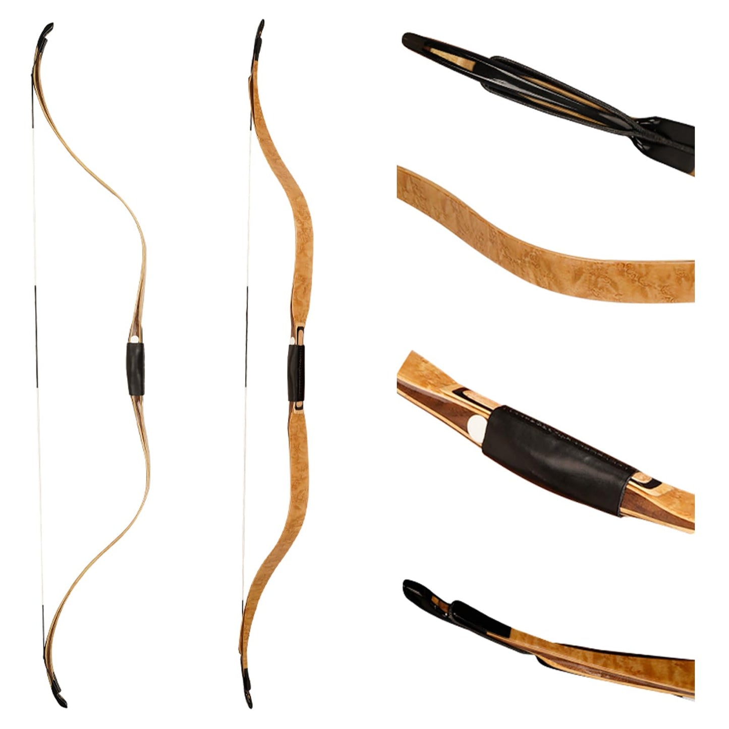 AF Archery SiCai Traditional Recurve Bow Four-Layer Laminated (BE,45lbs)