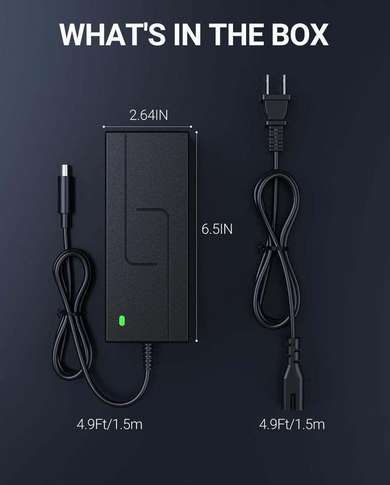 SAYSOLAK 42V 2A Charger for VOLPAM, Okai Electric Scooter, Compatible with VOLPAM SP06 SP03 SPT7 SP06 GS & Okai Neon Lite EA10, ES10, ES20, ES50B, ES520B Scooters, 9.8Ft Power Adapter for 36V Battery
