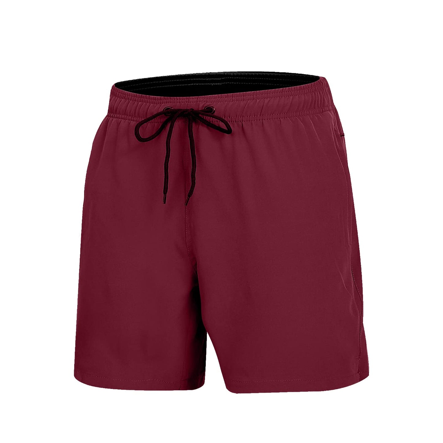 Mens Sweat Shorts Gym Athletic Fitness Workout Running Bike Golf Lounge Clothes Casual Summer Beach 5 inch Swimming Trunks Swim Board(S, Burgundy)