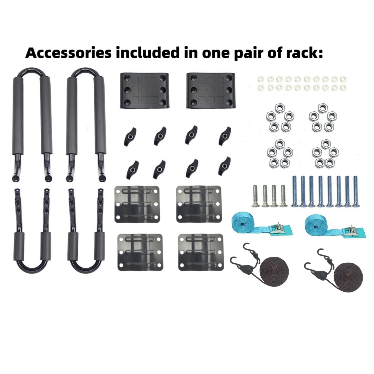 A01 Kayak Roof Rack for SUV Car Top Roof Mount Carrier J Cross Bar Canoe Boat (1 Pairs)