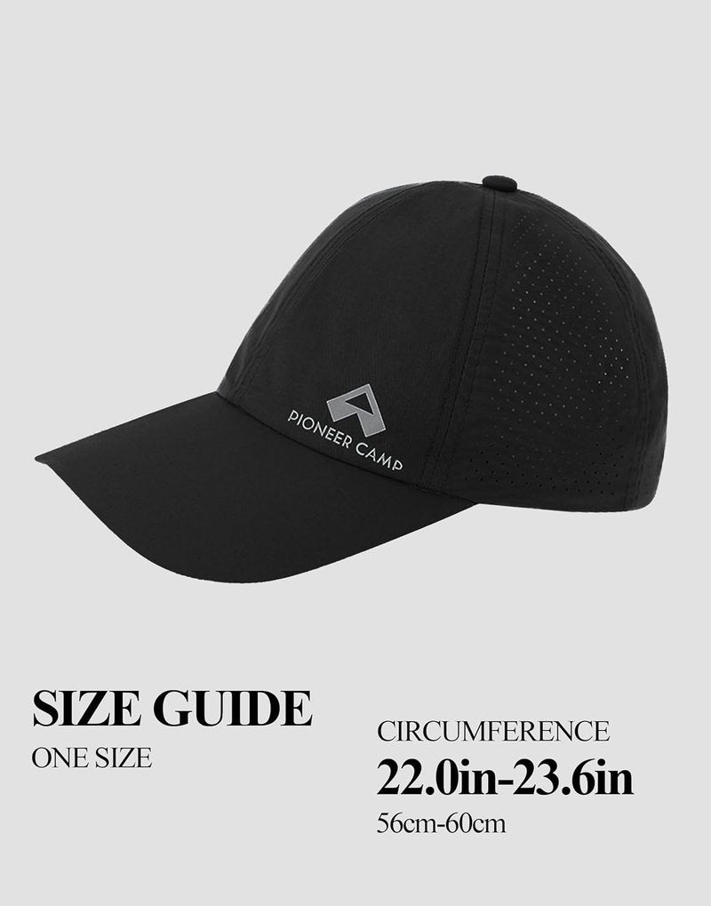 Performance Running Cap - Lightweight 100% Nylon Sport Hat with Laser-Cut Vents | Reflective Hiking Cap for Men & Women
