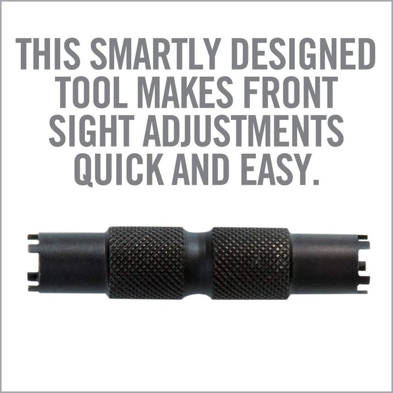 Real Avid Front Sight Adjuster: universal tool for adjusting A1 and A2 Type Front Sights (4-prong and 5-prong BUIS), Black/Tan