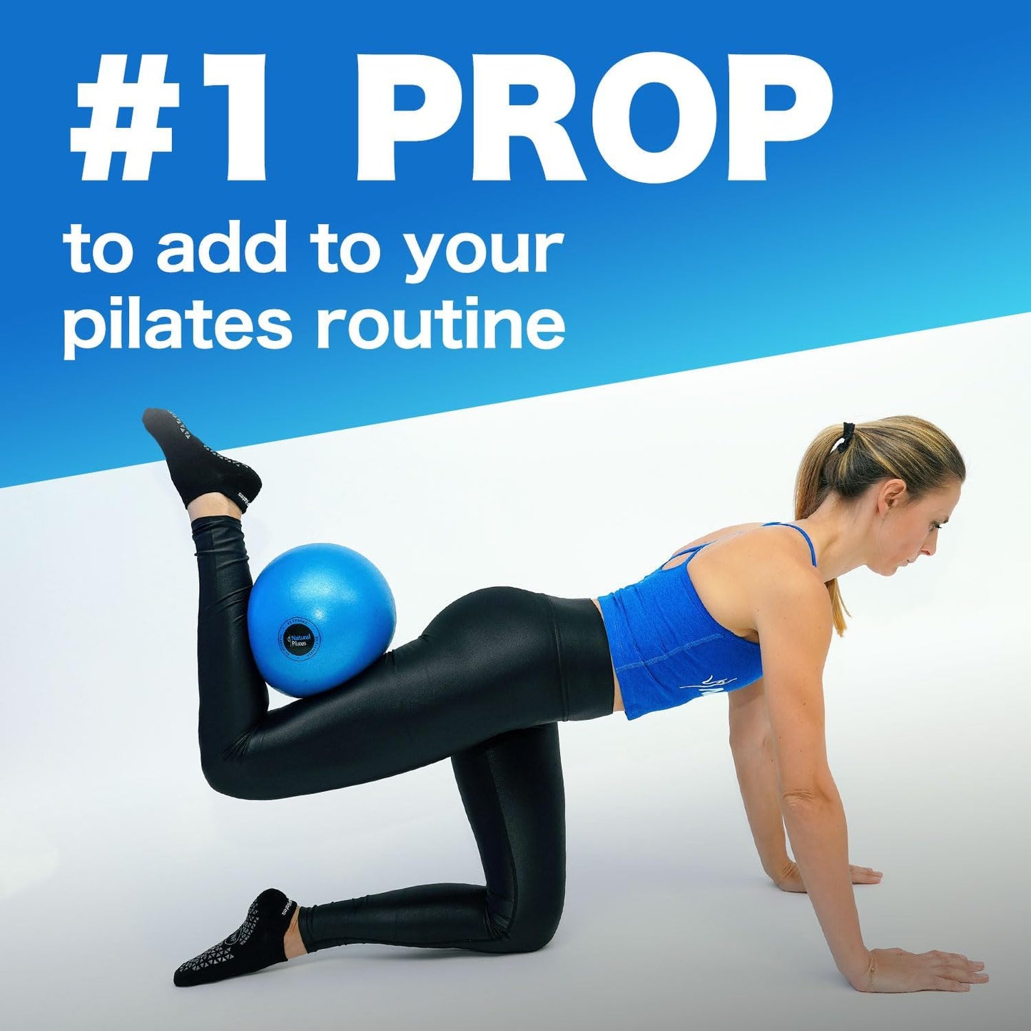 Natural Pilates Ball - 9 Inch Small Exercise Ball for Core Strength & Back Stability | Ideal for Physical Therapy