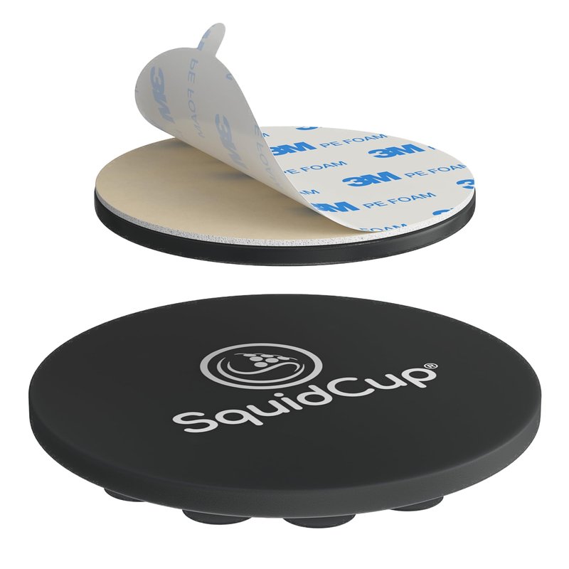 SquidCup Non-Tipping Kit | Magnetic & Suction Cup Base + Adhesive Disc for Cups, Bottles & Can Coolers (Fits 12–30 oz) | Spill-Proof Drink Solution for Boats, Kayaks, SUPs, RVs & More
