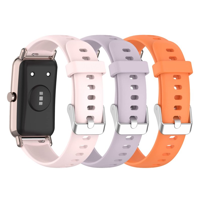 3 Pack Replacement Bands Compatible with HENGTO Fitness Tracker Watch, Soft Silicone Adjustable Sport Strap Wristband for HENGTO 1.4''/MorePro HM08/FITVII HM08/YOUSOKU H97 Pro/Amzhero D26/HENGTO H39 PLUS Smartwatch(3 Pack B)