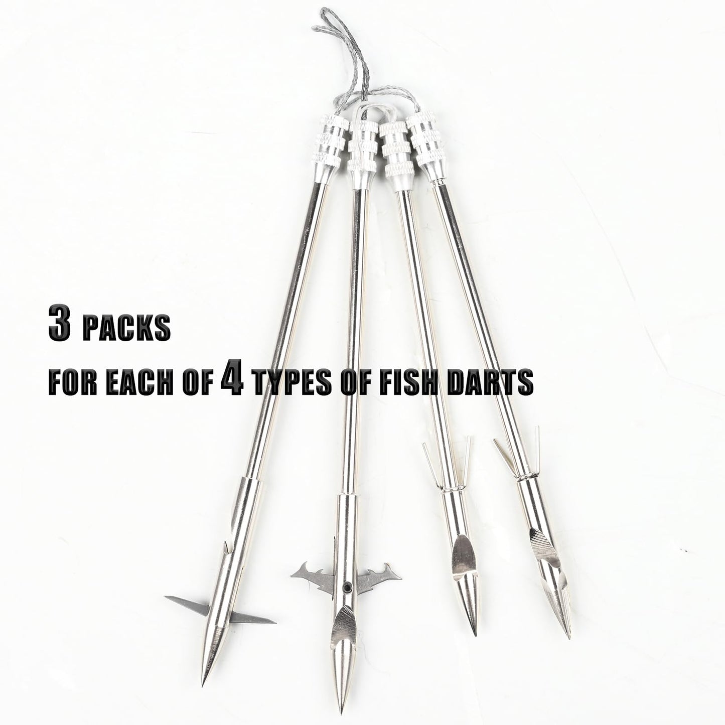 SOPOGER Fishing Slingshot Dart - 12 Pack 6 Inch Hunting Fishing Arrowheads Catapult Dart For Adult Bowfishing Crossbow