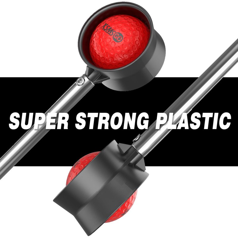 XSMSGO 9Ft/12Ft Telescopic Stainless Steel Golf Ball Retriever for Water, High Durability Double Sided Golf Ball Picker Upper, Men's and Women's Golf Accessories Gifts.