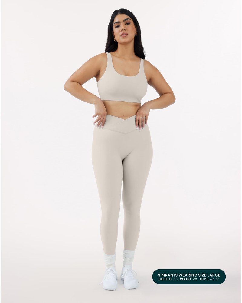 PAVOI ACTIVE Pilates Crossover Leggings for Women | Buttery Soft High Waisted V Cut Cross Waist Workout Yoga Pants | FlexFlow, Small, Moon