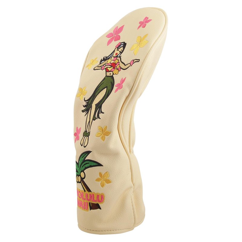 Studio Crafted Honolulu Hawaii Hula Girl Golf Driver Fairway Woods Hybrid Headcover (Driver Cover)