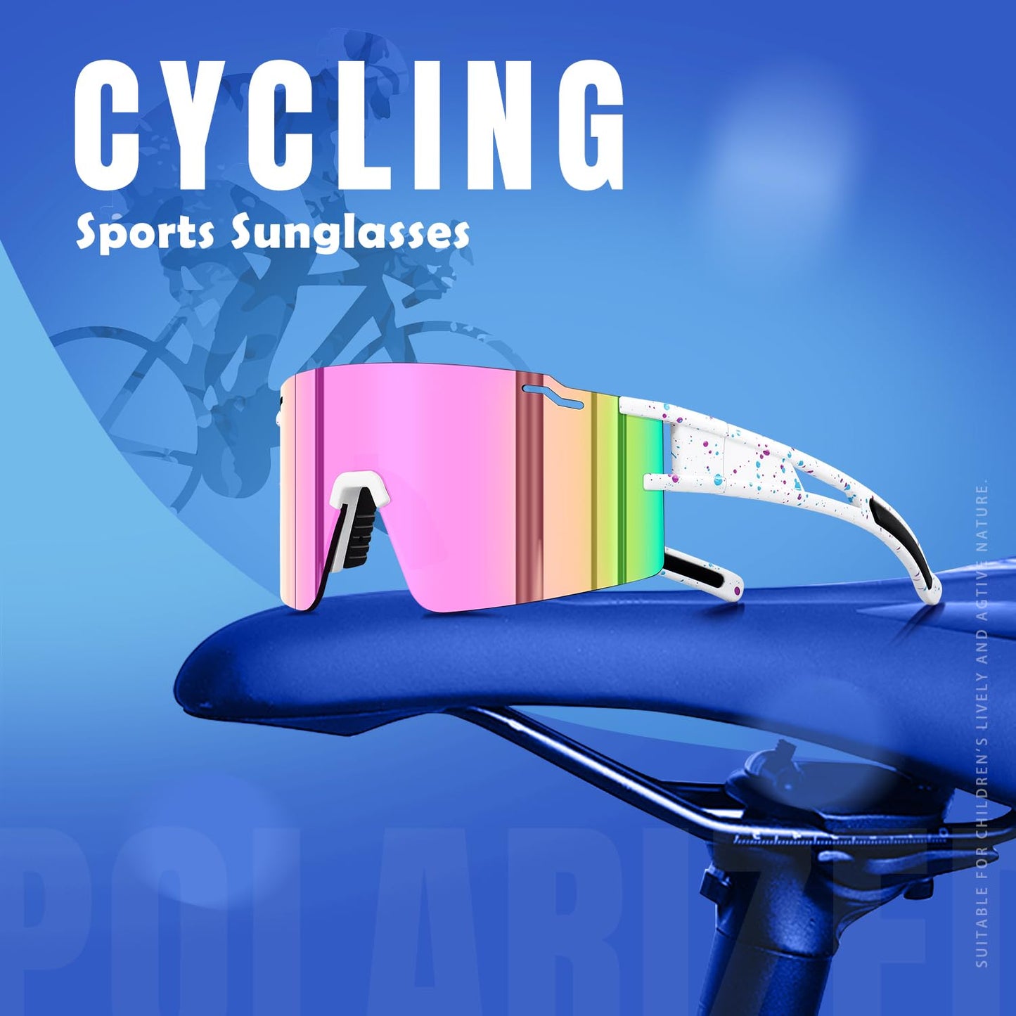 SPOSUNE Youth Baseball Sunglasses 3PACK Kids Sunglasses for 6-16 Boys Girls UV400 Protection Softball Cycling Glasses