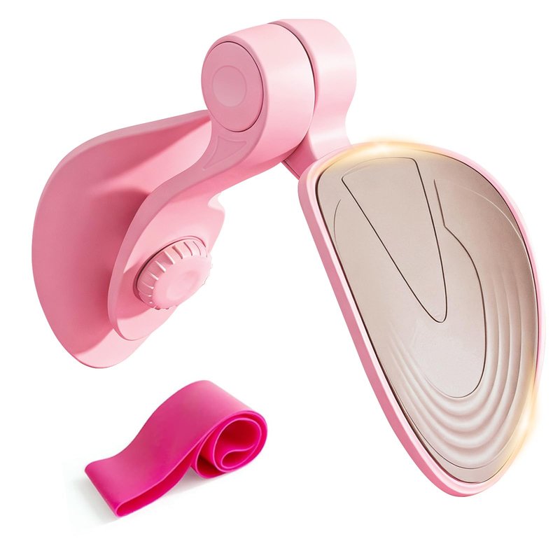 LANDYPHO Thigh Trainer [2026 Upgraded], Thigh Trainer Thigh Exerciser, Inner Thigh Exerciser, 360° Pelvic Floor Exercise Devices, Hip Trainer Kegel Excerciser, 20LB Resistance Band, Pink