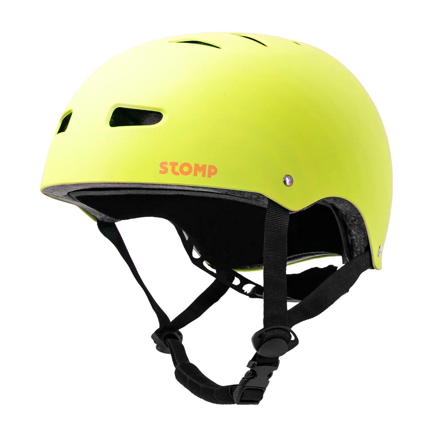 STOMP Skateboard Helmet - Removable Liners Ventilation Multi-Sport Scooter Inline Skating for Youth & Adults (Matte Lemon, Large)