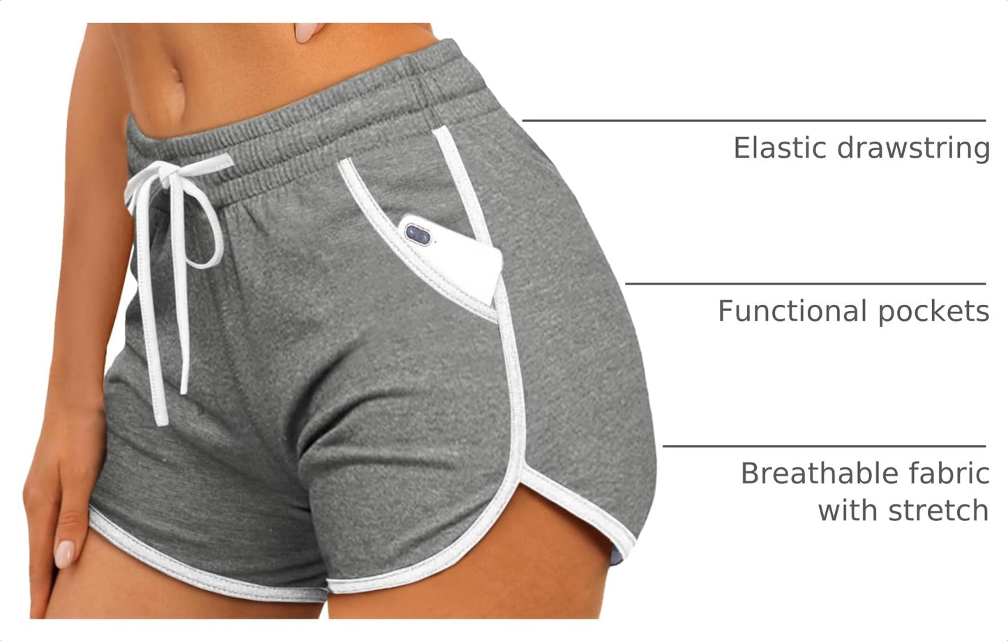 Aloodor Sweat Shorts Women Athletic Running Shorts Summer Outfits for Women Fashion Trendy 2026
