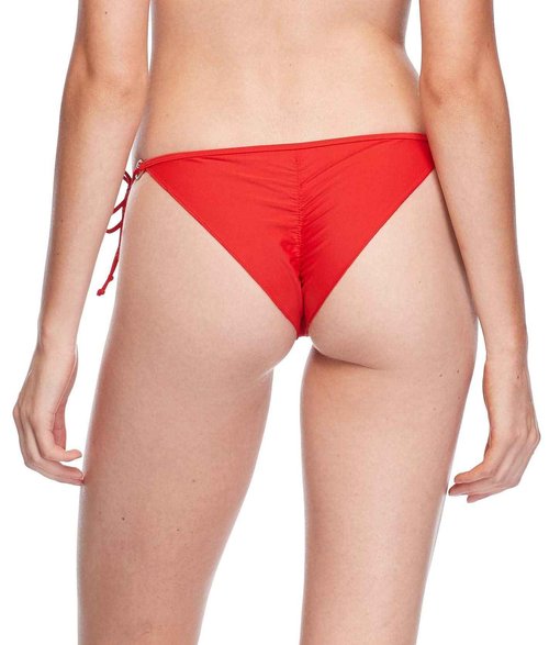 Body Glove womens Smoothies Brasilia Tie Side Cheeky Swimsuit Bikini Bottoms, Smoothie True Red, Large US