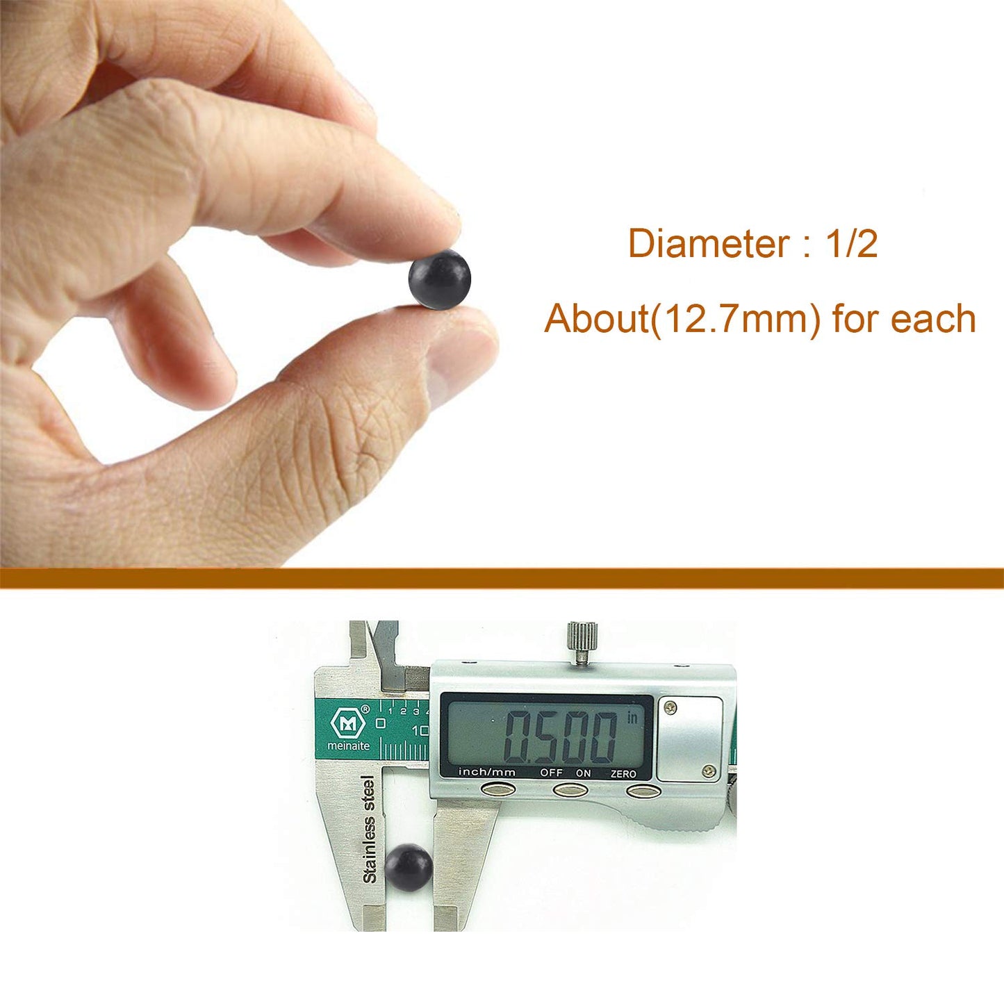 L Continue 1000 Pieces Diameter 1/2" Slingshot Ammo Biodegradable Hard Clay Ball - Coffee.
