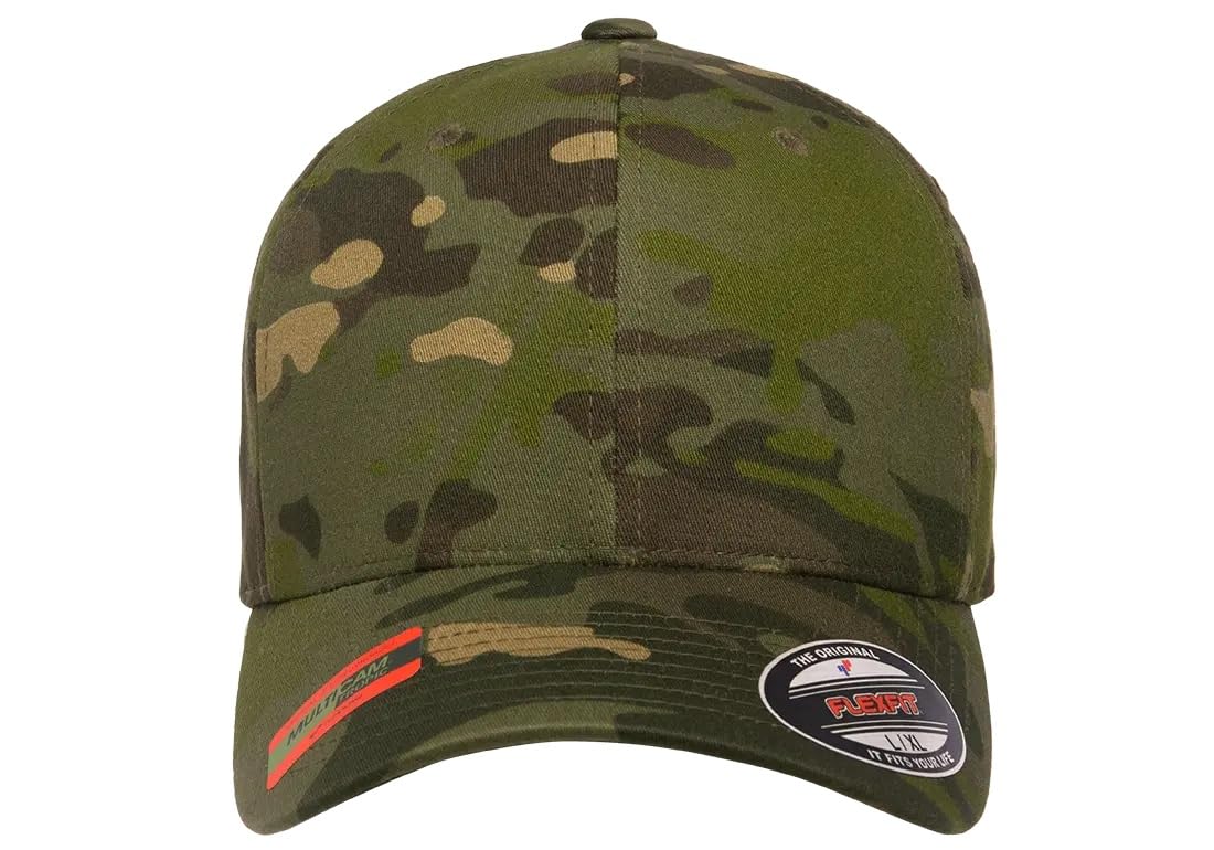 Flexfit Men's Athletic Baseball Fitted Cap Multicam Tropic XL-XXL-strctured