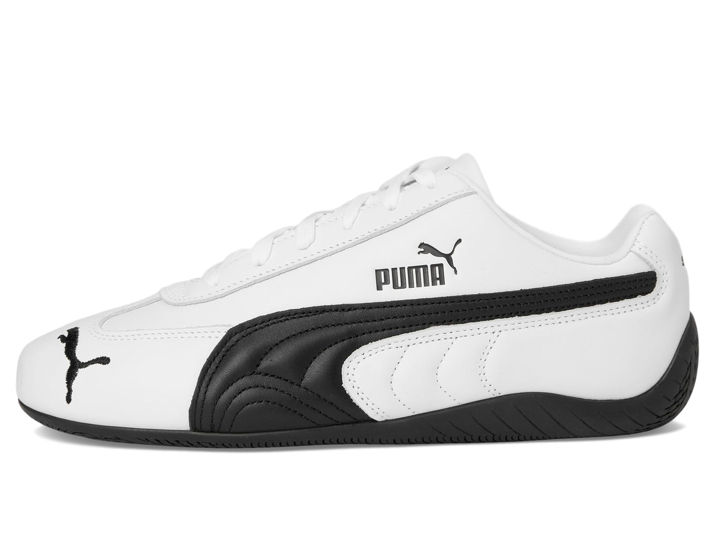 Puma Men's Speedcat Full Leather Shoes White/Black White/Black Medium