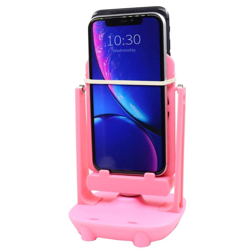 Phone Swing Step Counter Pedometer Compatible with Poke Ball Plus, Pedometer, (High Silent Version) (USB Cable) (Support 2 Phones)(Pink)