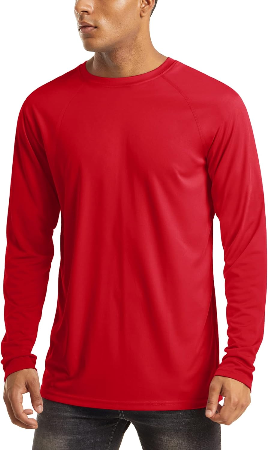 Men's Long Sleeve Athletic Shirts - UPF 50+ UV Sun Protection for Hiking & Running | Rash Guard